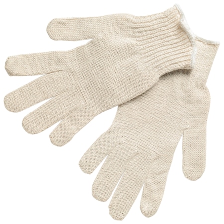 Mcr Safety Gloves, Econ Cotton/Polyester 7 Gauge, S, 12PK 9634S